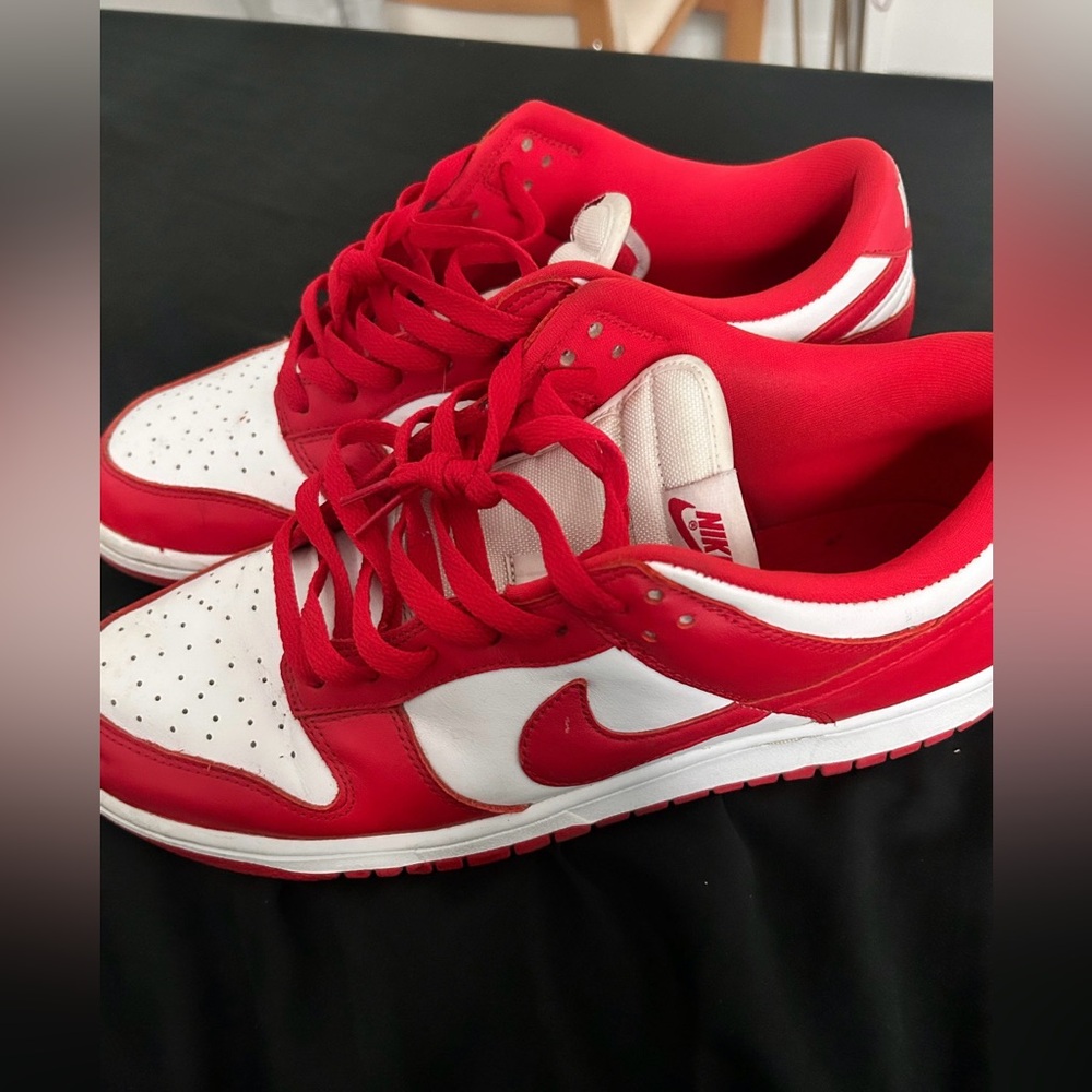 Red and white Dunk Retro SP ‘St John